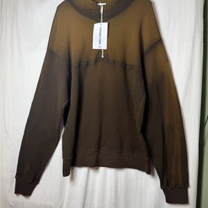 Distressed Cotton Citizen Men's 3/4 zip Sweater